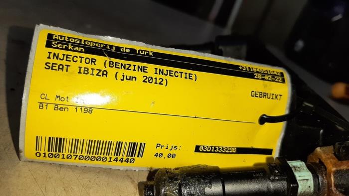 Injektor (Benzineinspritzung) van een Seat Ibiza 2012