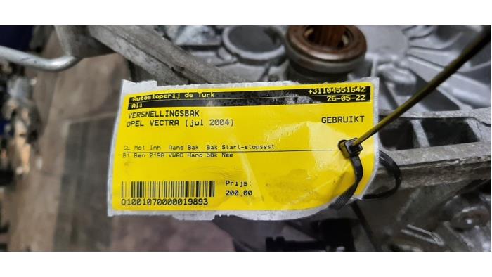 Gearbox from a Opel Vectra C GTS 2.2 16V 2004