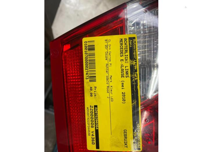 Taillight, left from a Mercedes-Benz E (C207) E-350 CDI BlueEfficiency 3.0 V6 24V 2010
