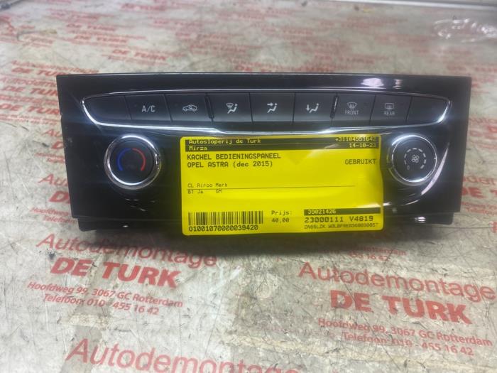 Heater control panel Opel Astra K 1.0 Turbo 12V 39021426 GM