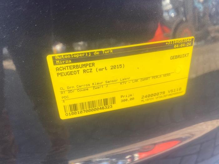 Zderzak tylny z Peugeot RCZ (4J) 1.6 16V THP 2015