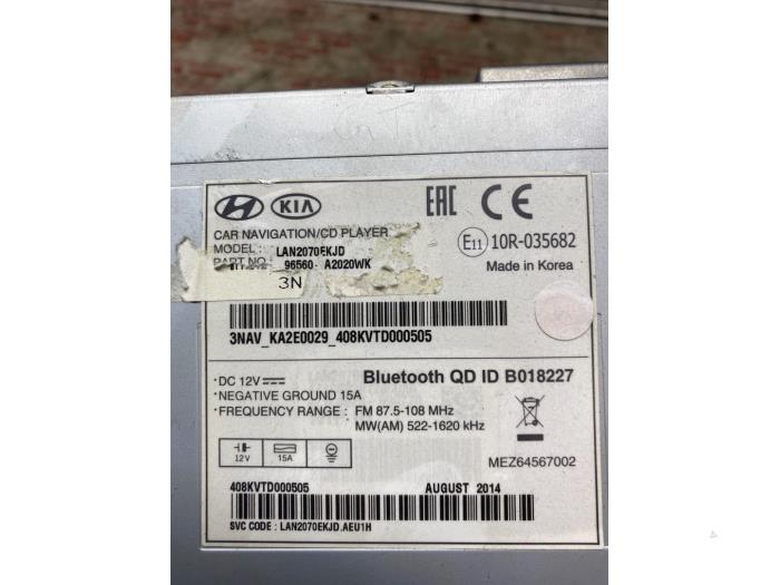 Usagé Système navigation Kia Pro cee'd (JDB3) 1.6 GDI 16V Prix € 326,70 Prix TTC proposé par Autosloperij de Turk