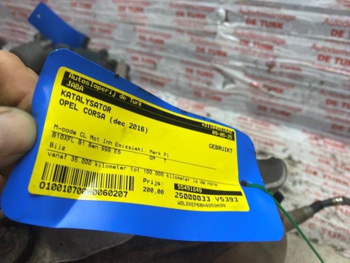 Gebrauchte Katalysator Opel Corsa E 1.0 SIDI Turbo 12V Preis € 217,80 Mit Mehrwertsteuer angeboten von Autosloperij de Turk