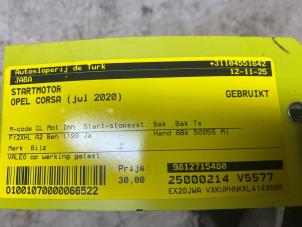 Anlasser van een Opel Corsa F (UB/UH/UP) 1.2 Turbo 12V 100 2020