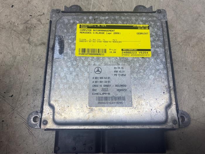 Used Engine management computer Mercedes C (W204) 2.2 C-250 CDI 16V BlueEFFICIENCY Price € 18,15 Inclusive VAT offered by Autosloperij de Turk