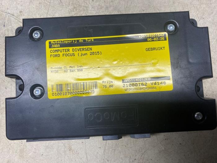 Computer, miscellaneous Ford Focus 3, 2010 / 2020 1.0 Ti-VCT EcoBoost 12V 125, Hatchback, Petrol, 998cc, 92kW (125pk), FWD, M1DA, 2012-02 / 2017-12 (Used)