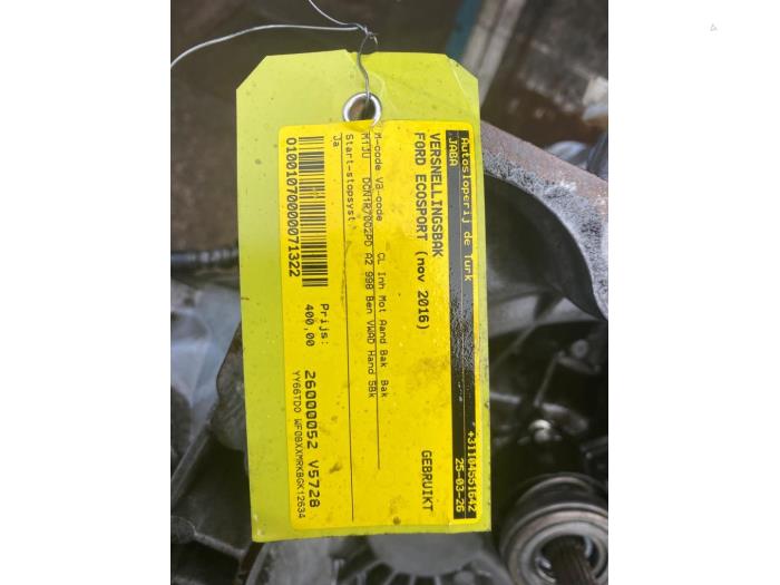 Getriebe van een Ford EcoSport (JK8) 1.0 EcoBoost 12V 125 2016