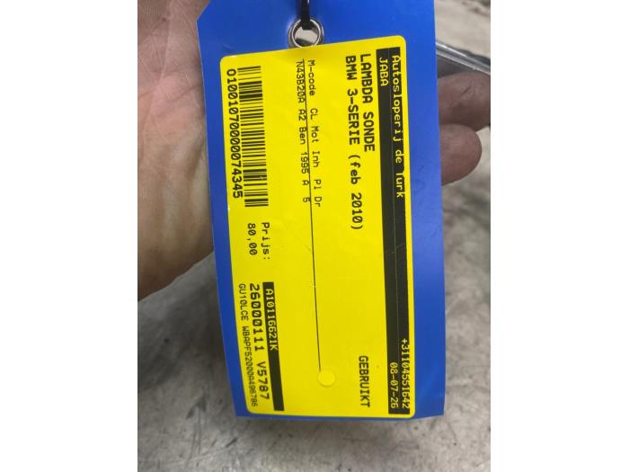 Sonde lambda d'un BMW 3 serie (E90) 318i 16V 2010