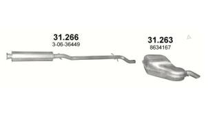 New Exhaust middle silencer Volvo V70/S70 Price on request offered by Gebr Opdam B.V.