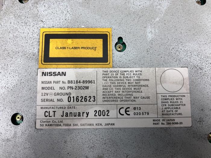 Cambiador de CD de un Nissan Almera (N16) 1.5 16V 2001
