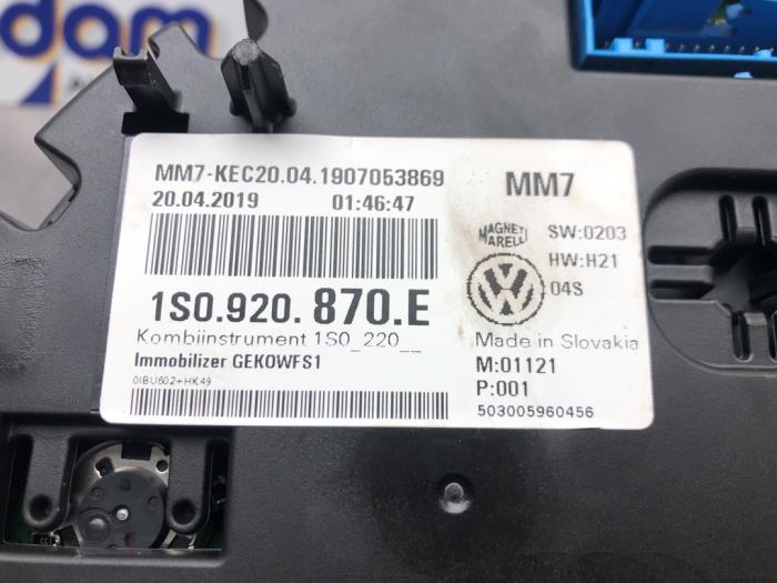 Cuentakilómetros de un Volkswagen Up! (121) 1.0 12V EcoFuel 2019
