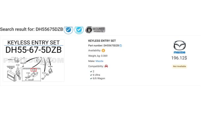 Używane Modul keyless vehicle Mazda 6 SportBreak (GH19/GHA9) 2.0i 16V S-VT Cena € 50,00 Procedura marży oferowane przez Gebr Opdam B.V.