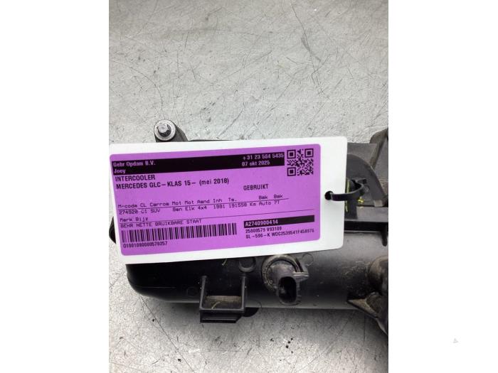 Usados Intercooler Mercedes GLC (X253) 2.0 350 e 16V 4-Matic Precio € 75,00 Norma de margen ofrecido por Gebr Opdam B.V.