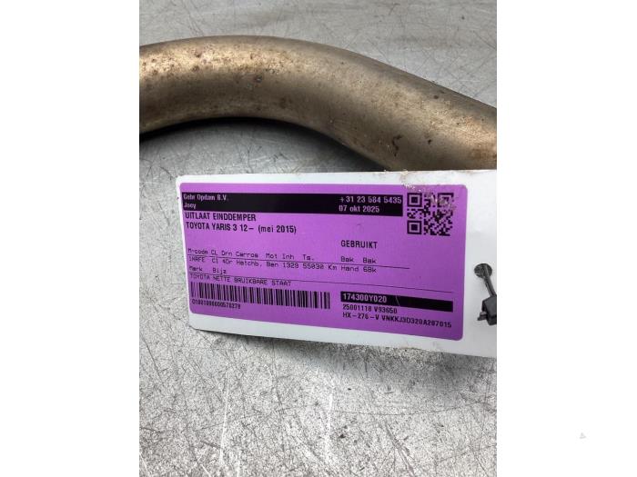 Gebrauchte Auspuff Enddämpfer Toyota Yaris III (P13) 1.33 16V Dual VVT-I Preis € 50,00 Margenregelung angeboten von Gebr Opdam B.V.