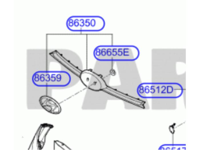 Używane Grill Hyundai i10 (B5) 1.0 12V Cena € 40,00 Procedura marży oferowane przez Gebr Opdam B.V.