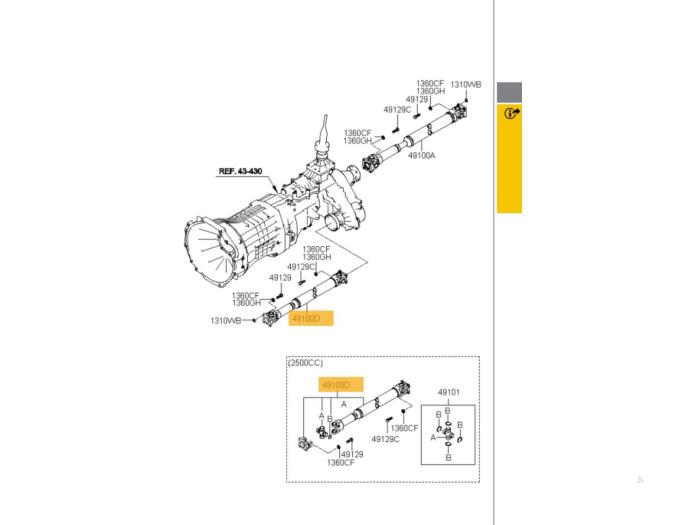 Używane Pólwal przód 4x4 Kia Sorento I (JC) 3.3 V6 24V Cena € 200,00 Procedura marży oferowane przez Gebr Opdam B.V.