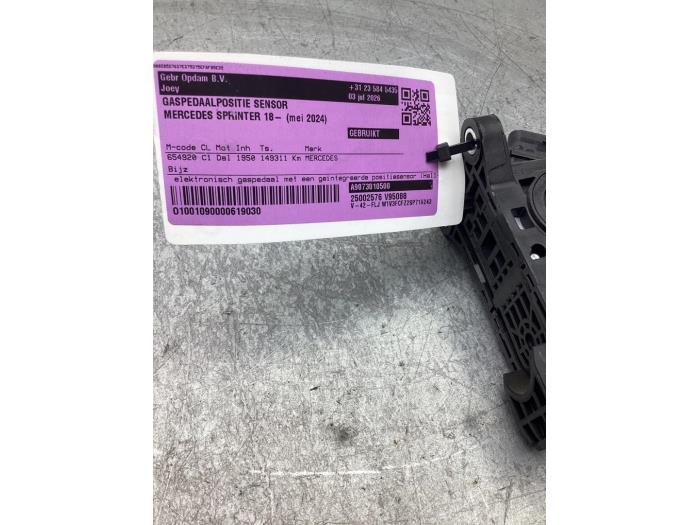 Begagnade Gaspedalsensor Mercedes Sprinter 3,5t (907.6/910.6) 311 CDI 2.0 D RWD Pris € 35,00 Marginaltabell erbjuds av Gebr Opdam B.V.