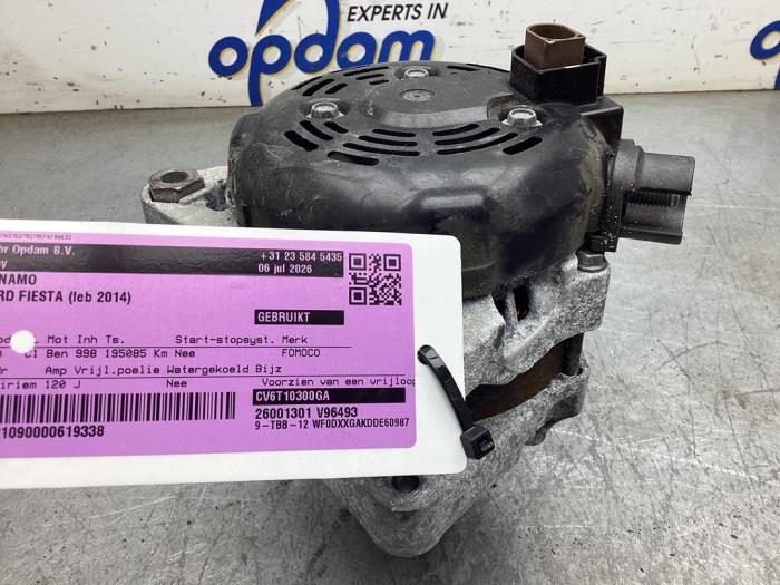 Usagé Dynamo Ford Fiesta 6 (JA8) 1.0 EcoBoost 12V 100 Prix € 50,00 Règlement à la marge proposé par Gebr Opdam B.V.