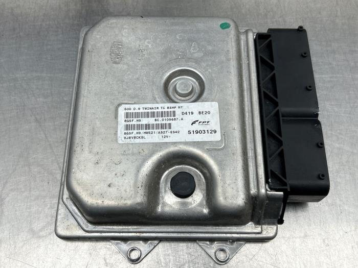 Engine management computer Fiat 500C (312), 2009 0.9 TwinAir 85, Convertible, Petrol, 875cc, 63kW (86pk), FWD, 312A2000, 2009-09, 312AXG (Used)
