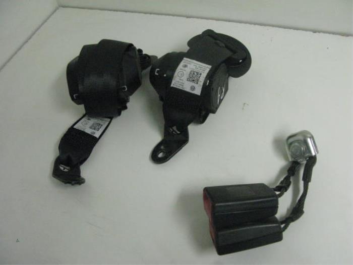 Set of seatbelts, rear seats from a Volkswagen Polo V (6R) 1.2 TSI 2011