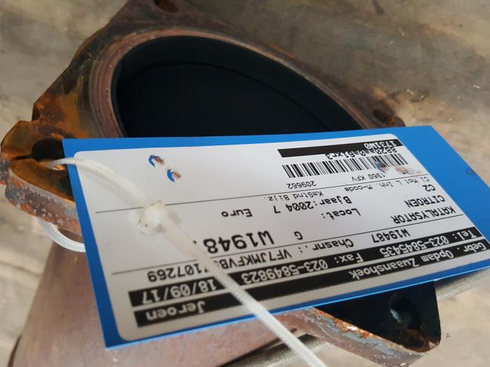 Usagé Catalyseur Citroen C2 (JM) 1.4 Prix € 106,00 Règlement à la marge proposé par Gebr Opdam B.V.