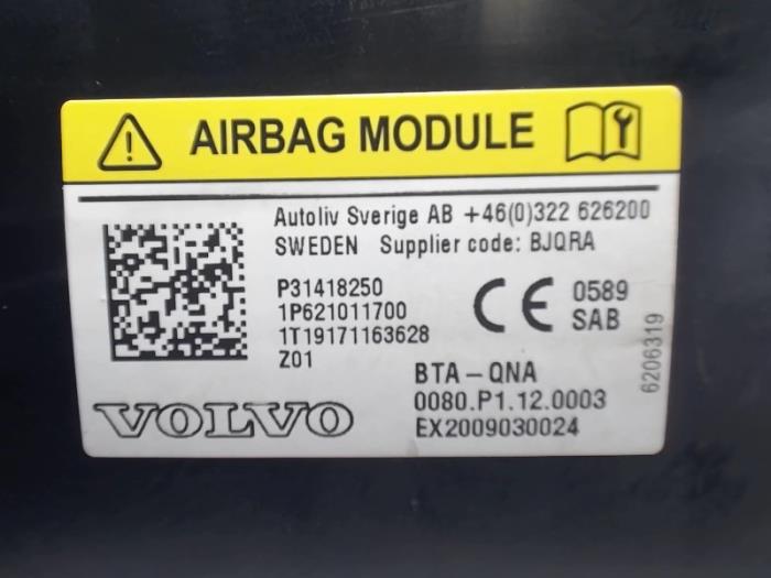 Asiento de airbag de un Volvo V40 (MV) 1.5 T3 16V Geartronic 2017