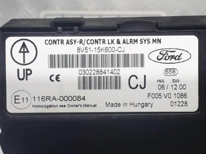 Ordinateur contrôle fonctionnel d'un Ford Fiesta 6 (JA8) 1.6 16V Sport 2010