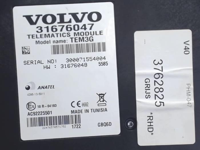 Modul telefoniczny z Volvo V40 (MV) 1.5 T2 16V Geartronic 2018