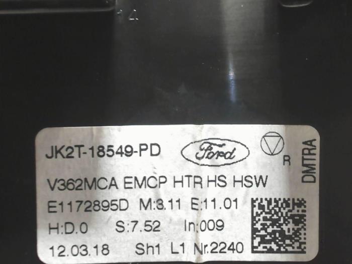 Heater control panel Ford Transit Custom 2.0 TDCi 16V Eco Blue 130 ...