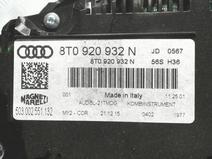 Instrument de bord d'un Audi A5 2016