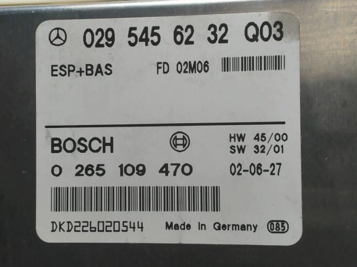Esp Steuergerät van een Mercedes-Benz E Combi (S210) 2.7 E-270 CDI 20V 2003