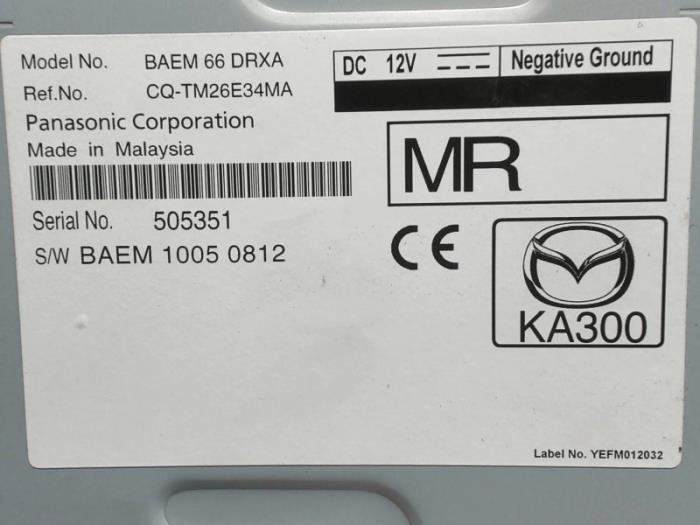 Radio Modul van een Mazda 3 (BM/BN) 2.0 SkyActiv-G 120 16V 2018