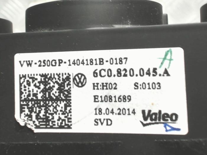 Heizung Bedienpaneel van een Volkswagen Polo V (6R) 1.2 TSI 16V BlueMotion Technology 2014
