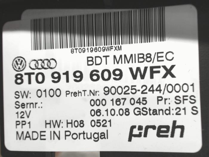 MMI Schalter van een Audi A4 Avant (B8) 1.8 TFSI 16V 2009