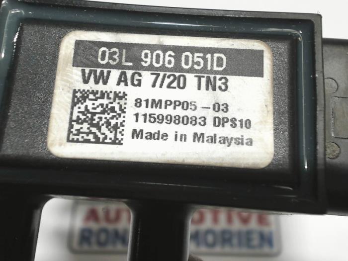 Sensor de filtro de hollín de un Audi TT (FV3/FVP) 2.0 TDI 16V 2020