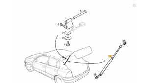 Used Rear gas strut, left Opel Astra G (F08/48) 1.6 Price € 19,00 Margin scheme offered by Automaterialen Ronald Morien B.V.