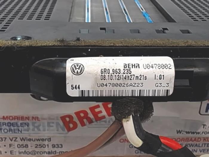 Elemento de calefacción calefactor de un Volkswagen Polo V (6R) 1.2 TDI 12V BlueMotion 2012