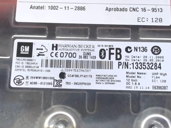 Module téléphone d'un Opel Astra J GTC (PD2/PF2) 1.4 Turbo 16V ecoFLEX 140 2015