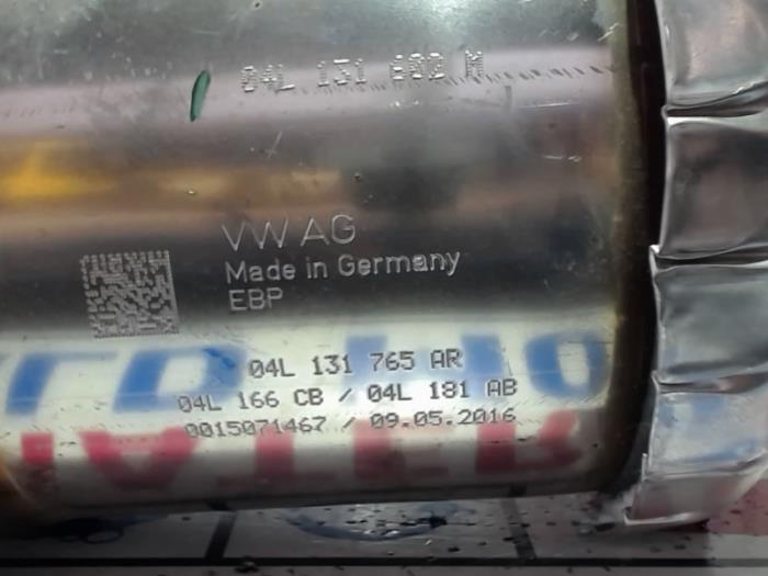 Filtre à particules d'un Volkswagen Touran (5T1) 2.0 TDI 110 2016