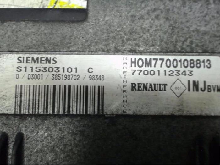 Ignition lock + computer from a Renault Kangoo (KC) 1.4 1999