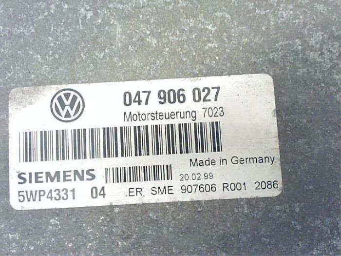 Serrure de contact + ordinateur d'un Volkswagen Lupo (6X1) 1.0 MPi 50 1999