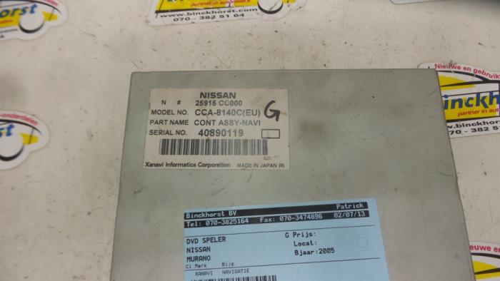 Używane Odtwarzacz DVD Nissan Murano Cena € 105,00 Procedura marży oferowane przez Binckhorst BV