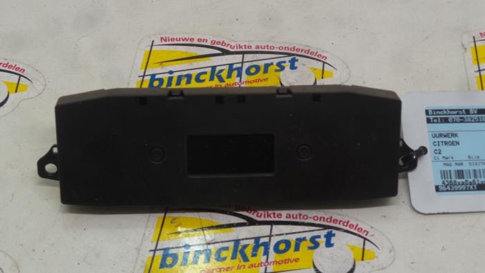 Begagnade Klocka Citroen C2 Pris € 15,75 Marginaltabell erbjuds av Binckhorst BV