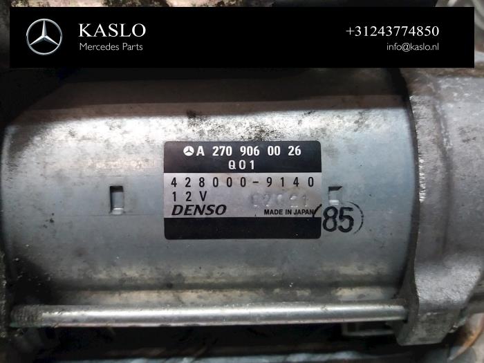 Starter Mercedes B (W246/W242), 2011 / 2018 1.5 B-180 CDI,d 16V, Hatchback, Diesel, 1.461cc, 80kW (109pk), FWD, OM607951; K9K, 2013-02 / 2018-12, 246.212 (Used)