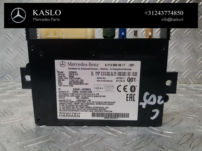 Begagnade Bluetooth-modul Mercedes C (C205) C-250d 2.2 16V BlueTEC Pris € 75,00 Marginaltabell erbjuds av kaslo auto parts