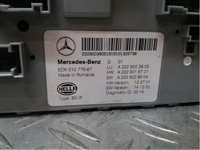 Boitier BSI d'un Mercedes-Benz S (W222/V222/X222) 3.0 S-350 BlueTec, S-350 d 24V 2015