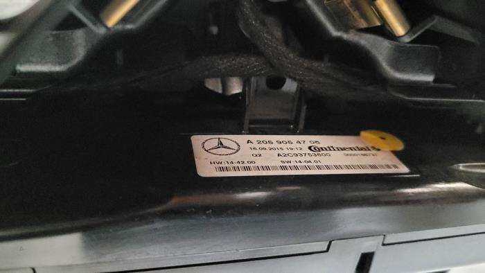 Middle console from a Mercedes-Benz C Estate (S205) C-250 CDI BlueTEC, C-250 d 2.2 16V 2015
