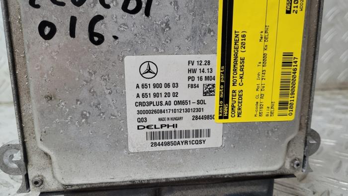 Steuergerät Motormanagement van een Mercedes-Benz C (C205) C-220d 2.2 16V BlueTEC 2016