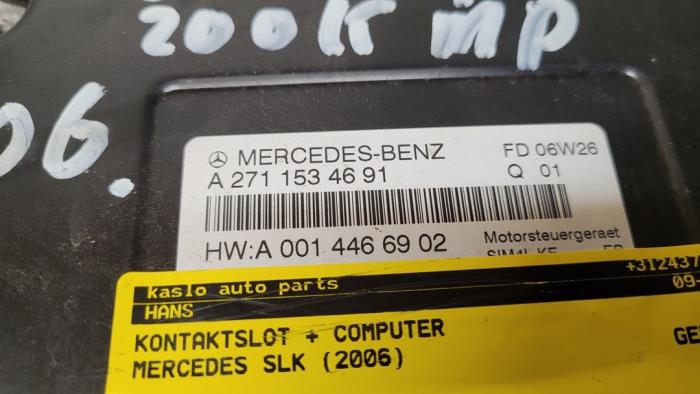 Zündschloss + Steuergerät van een Mercedes-Benz SLK (R171) 1.8 200 K 16V 2006
