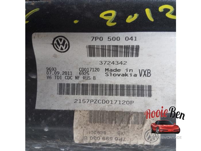 Subchasis de un Volkswagen Touareg (7PA/PH) 3.0 TDI V6 24V BlueMotion Technology DPF 2012